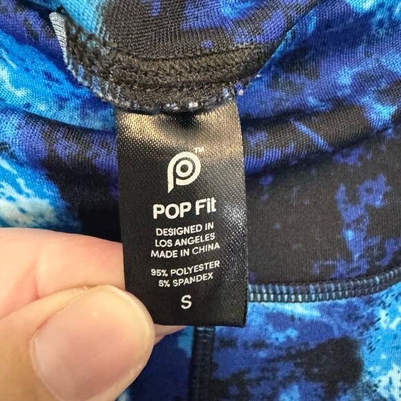 Pop Fit Leggings Womens S Small Blue Galaxy Athletic Yoga Active Workout Gym - Picture 5 of 7